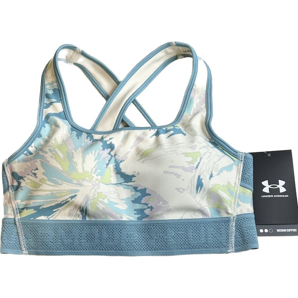 Under Armour Sport Bra Women's XS Removable Cups Keyhole Crossover Straps